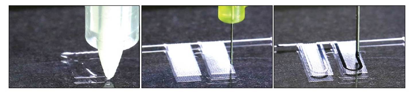 A multi-ink, 3D-printed cardiac microdevice